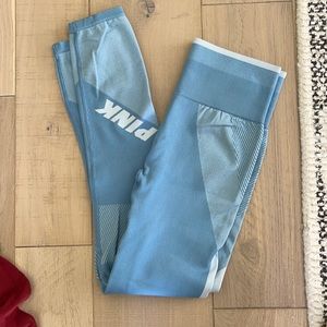 PINK - baby blue leggings